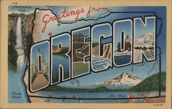 Greetings from Oregon Postcard Postcard Postcard