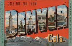 Greetings from Denver Postcard