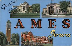 Greetings from Ames Postcard