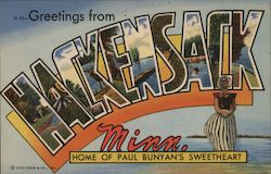 Greetings from Hackensack Minnesota Postcard Postcard Postcard