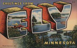 Greetings from Ely Minnesota Postcard Postcard Postcard