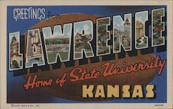 Greetings from Lawrence Postcard