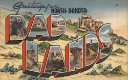 Greetings from Bad Lands Postcard