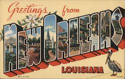 Greetings from New Orleans Louisiana Postcard Postcard Postcard