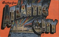 Greetings from Atlantic City Postcard