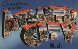 Greetings from Atlantic City Postcard