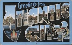 Greetings from Atlantic City Postcard