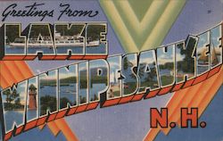 Greetings from Lake Winnipesaukee New Hampshire Postcard Postcard Postcard