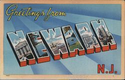 Greetings from Newark Postcard