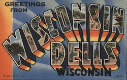 Greetings from Wisconsin Dells Postcard