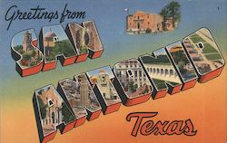 Greetings from San Antonio Texas Postcard Postcard Postcard