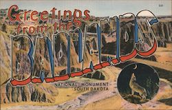 Greetings from Badlands Badlands National Park, SD Postcard Postcard Postcard