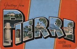 Greetings from Pierre South Dakota Postcard Postcard Postcard