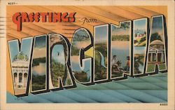 Greetings from Virginia Postcard