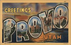 Greetings from Provo Postcard