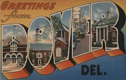 Greetings from Dover Delaware Postcard Postcard Postcard