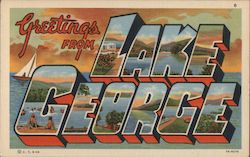 Greetings from Lake George New York Postcard Postcard Postcard