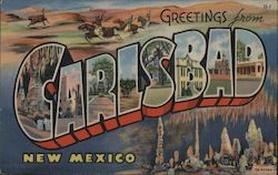 Greetings from Carlsbad New Mexico Postcard Postcard Postcard