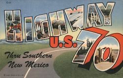 Greetings from Highway U.S. 70 Postcard