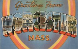 Greetings from Worcester Postcard