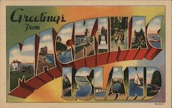 Greetings from Mackinac Island Michigan Postcard Postcard Postcard