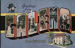 Greetings from Galena Illinois Postcard Postcard Postcard