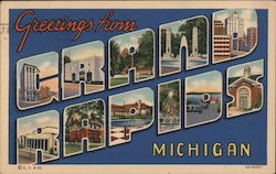 Greetings from Grand Rapids Michigan Postcard Postcard Postcard