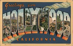 Greetings from Hollywood California Postcard Postcard Postcard
