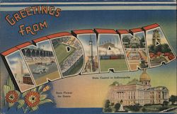 Greetings from Indiana Postcard