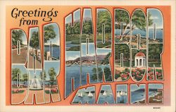 Greetings from Bar Harbor Postcard