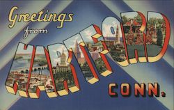 Greetings from Hartford Connecticut Postcard Postcard Postcard