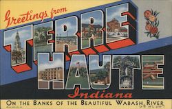 Greetings from Terre Haute Indiana Postcard Postcard Postcard