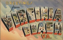 Greetings from Virginia Beach Postcard