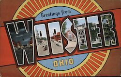 Greetings from Wooster Ohio Postcard Postcard Postcard