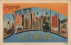 Greetings from Detroit Postcard
