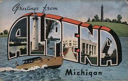 Greetings from Alpena Postcard