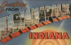 Greetings from Indianapolis Postcard Postcard Postcard