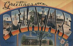 Greetings from Delaware Postcard