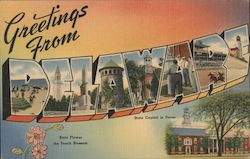 Greetings from Delaware Postcard