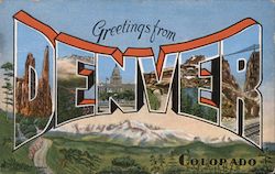 Greetings from Denver Colorado Postcard Postcard Postcard