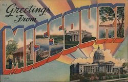 Greetings from Missouri Postcard