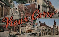 Greetings from Vieux Carre New Orleans, LA Postcard Postcard Postcard