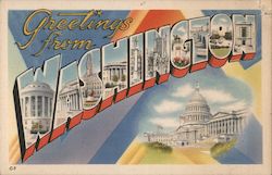 Greetings from Washington Postcard