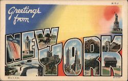 Greetings from New York Postcard