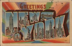 Greetings from New York Postcard