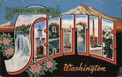 Greetings from Seattle Washington Postcard Postcard Postcard