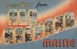 Greetings from Old Orchard Old Orchard Beach, ME Postcard Postcard Postcard
