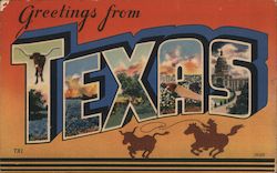 Greetings from Texas Postcard Postcard Postcard