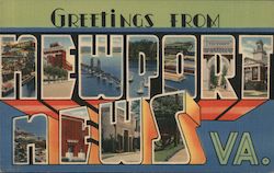 Greetings from Newport News Postcard