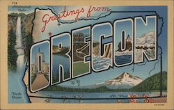 Greetings from Oregon Postcard Postcard Postcard